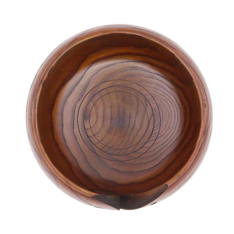Apol Handmade Wooden Yarn Bowl Round Shape 5.5Ã—3.2 inch Wool Holder Organizer for Knitting Crochet - Image 3
